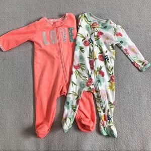 Carter’s + Cloud Island Floral Love Footie Pajamas